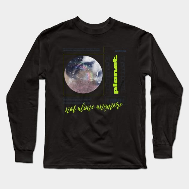 Cosmic Galaxy Planets Universe Space Long Sleeve T-Shirt by Tip Top Tee's